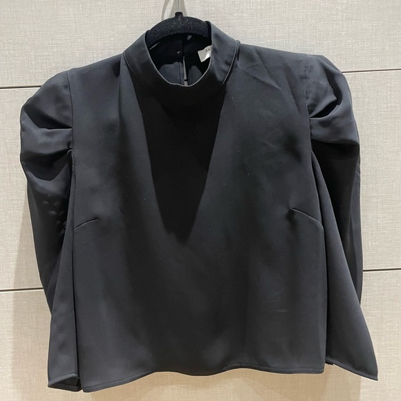 Babaton puff sleeve silk blouse - Picture 1 of 2
